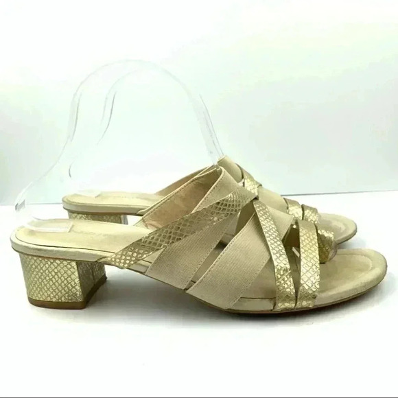 Donald J. Pliner Shoes - Donald j Pliner sandals 9.5 gold metallic leather